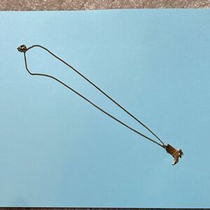 9” kids cowboy boot gold necklace